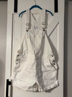 Old Navy white overalls XL